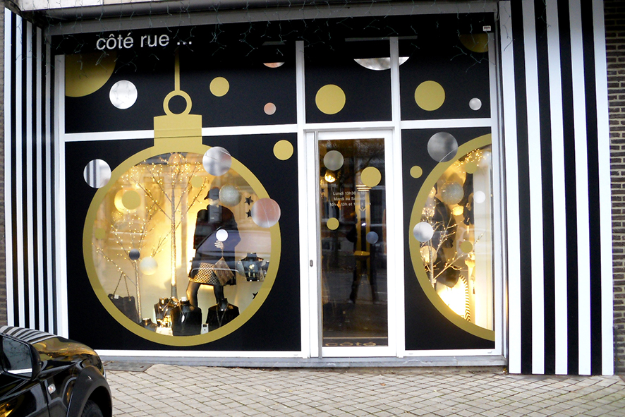 Lettrage vitrine impression digitale