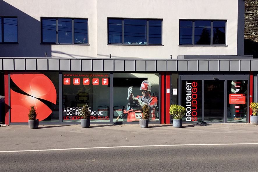 Lettrage vitrine impression digitale